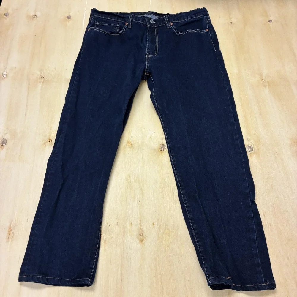 Levis 514 Jeans Mens 35x29 Dark Wash Blue Denim Regular Straight Casual Pants